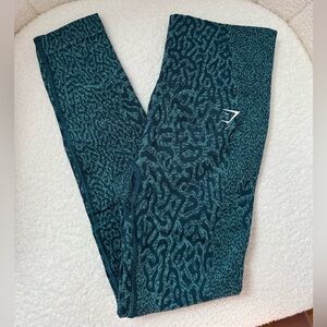 Gymshark Adapt Animal Teal Leggings in Size Small